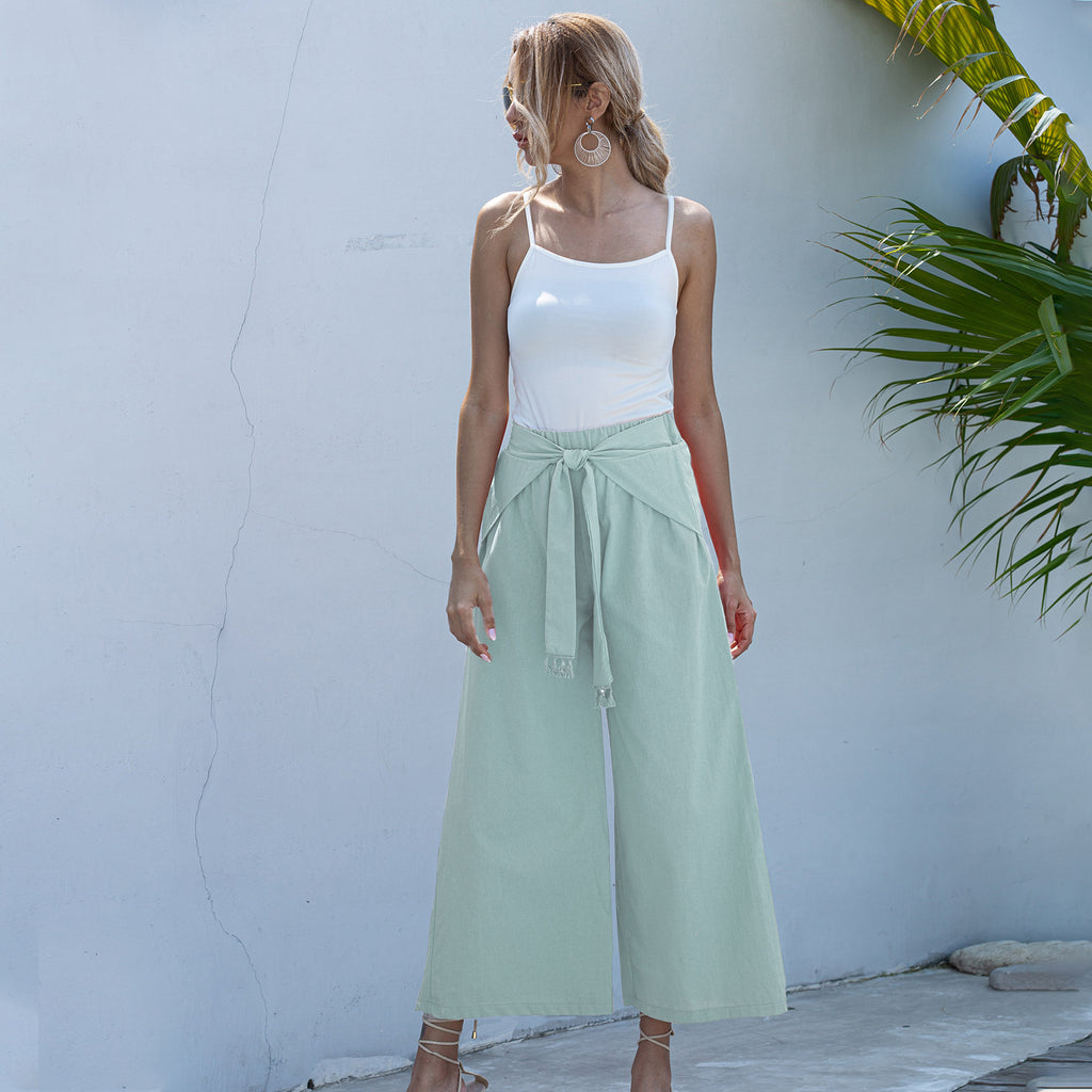 Wide leg casual loose trousers