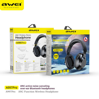 AWEI ANC Active Noise Cancelling Bluetooth Headset