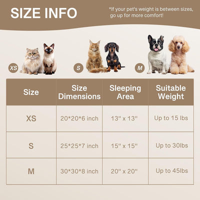 MEWOOFUN Donut Cat Bed - Washable Round Pet Bed For Indoor Cats & Kittens, Fluffy Non-Slip Calming Bed For Puppies, Grey