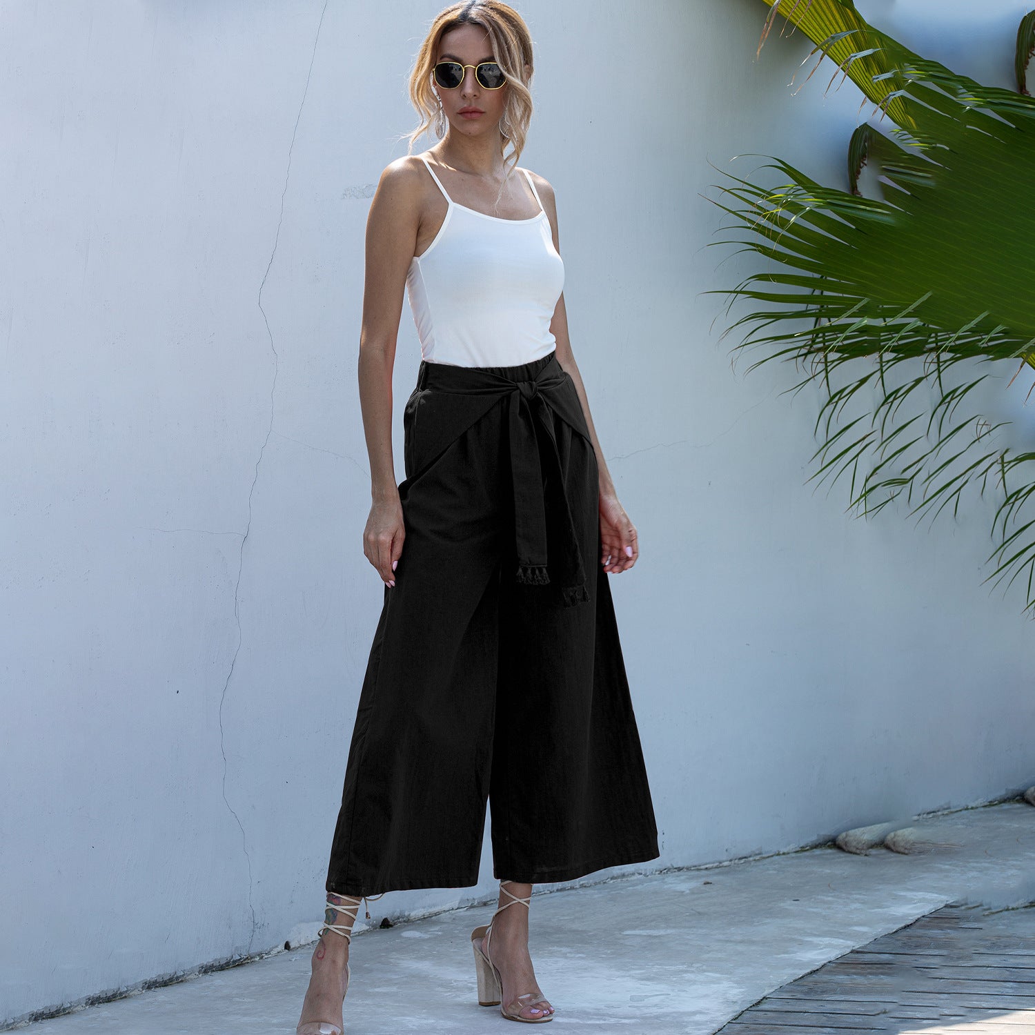Wide leg casual loose trousers