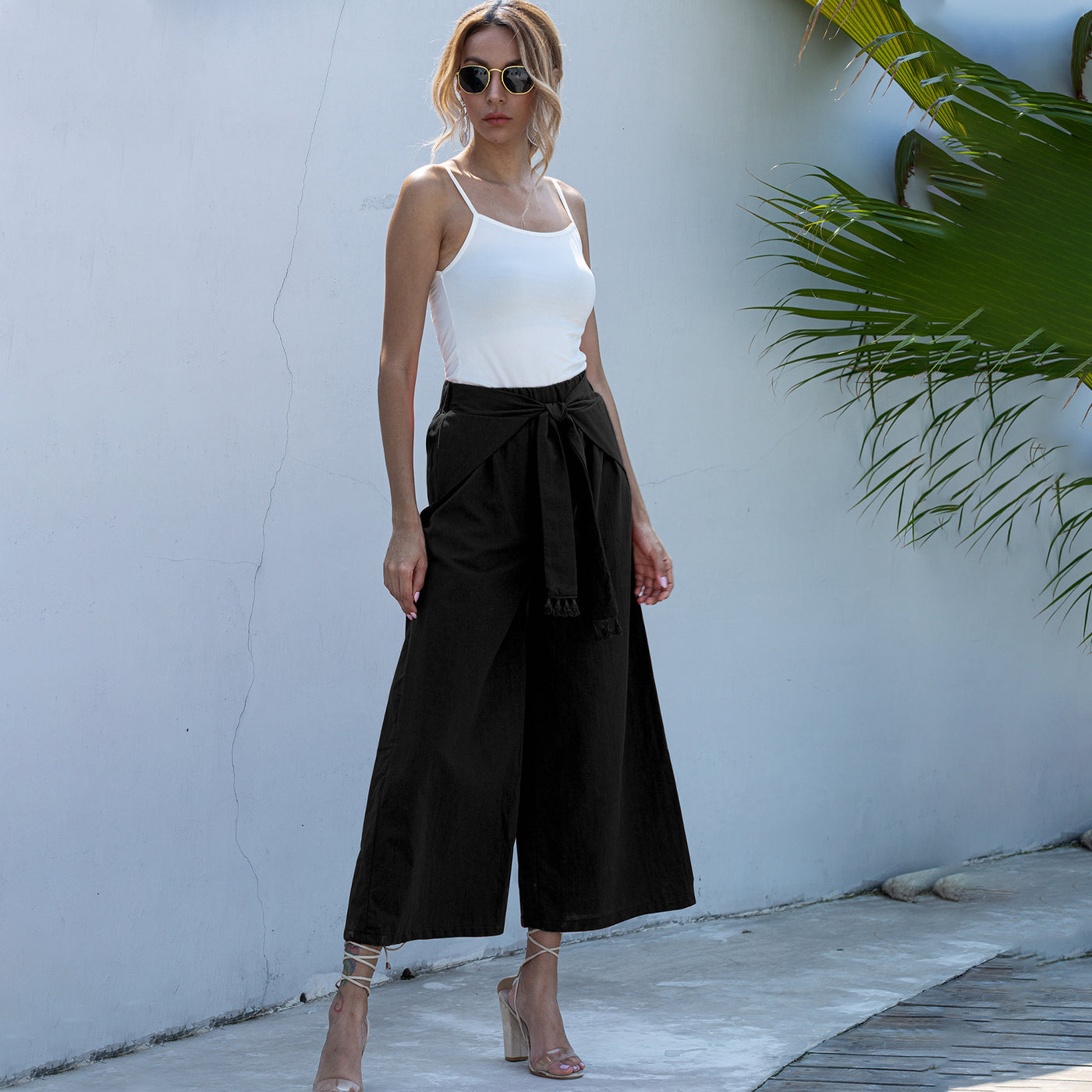 Wide leg casual loose trousers