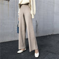 Slouchy knit wide-leg trousers