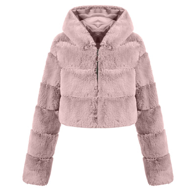 Solid Color Faux Fur Coat Jacket Fashion