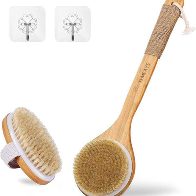 Bath Brush Suit Long Handle Bristle Brush Rub Back Massage Brush Cleaning Brush