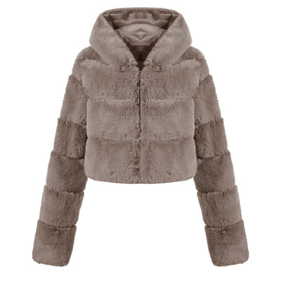 Solid Color Faux Fur Coat Jacket Fashion