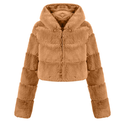 Solid Color Faux Fur Coat Jacket Fashion