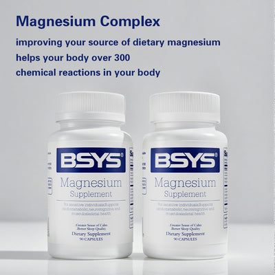 BSYS Magnesium Supplements Sleep & Anxiety Relief Aid  Muscle Relaxation Support  Heart Health & Blood Sugar Balance Formula  Cognitive Function Enhancement  Nighttime Wellness Supplement