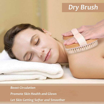 Bath Brush Suit Long Handle Bristle Brush Rub Back Massage Brush Cleaning Brush