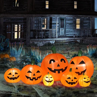 LED String Lights 7pcs Pumpkin Inflatable Halloween Decoration